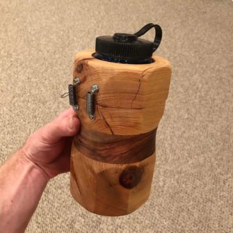 32 oz. Wide Mouth Bottle with custom Wood case