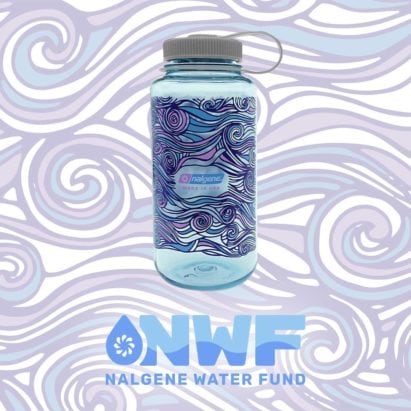 32 oz. Wide Mouth Sustain Water Bottle with Nalgene Water Fund logo beneath it