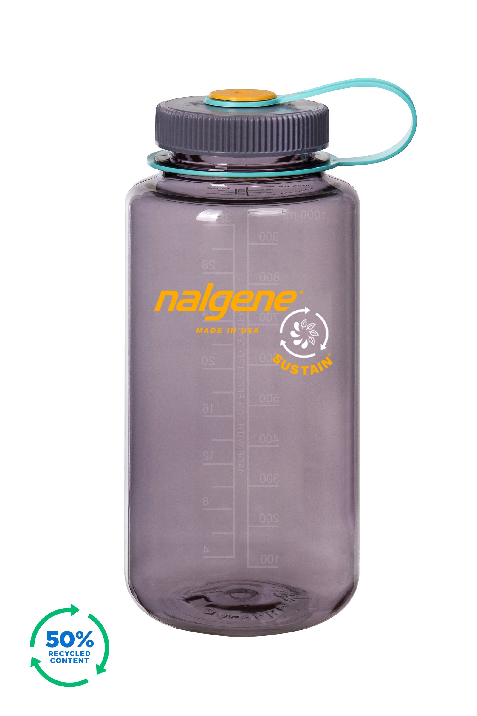 32oz Wide Mouth Sustain Bottle Aubergine