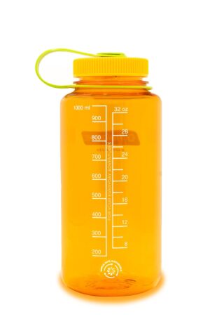 Nalgene Narrow Mouth 16 Ounce Sustain Bottle, Clementine