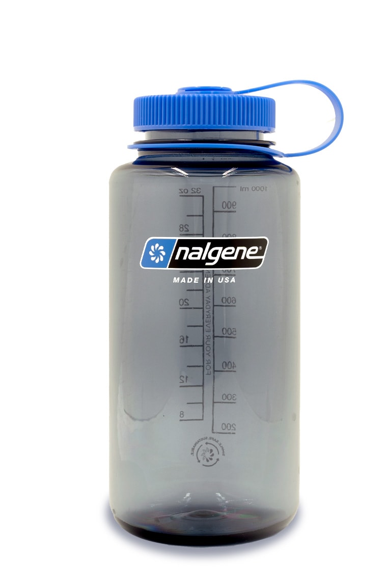 Nalgene ATB All Terrain Wide Mouth 32oz Water Bottle Natural w/Black Lid 3-Pack 