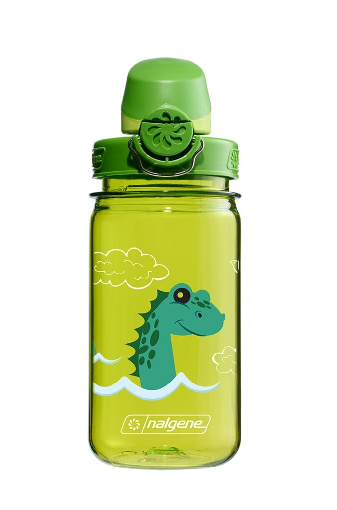 Nalgene NAL-1263-0011 12 oz OTF Kids Water Bottle with Green Cap