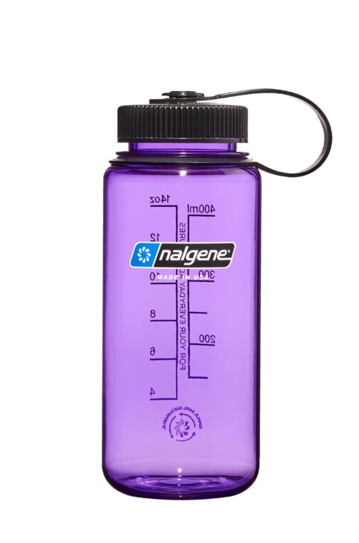 Nalgene 16 oz Narrow Mouth Water Bottle - Gray Bottle With Black Cap