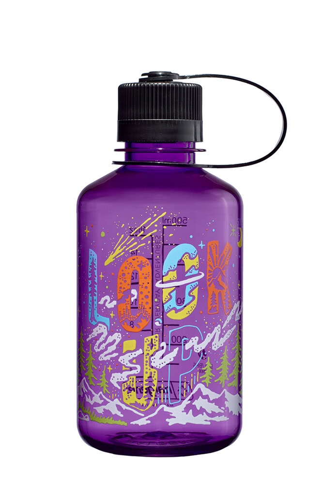 16oz Narrow Mouth Wild Expressions Bottles (Bottle Color: Purple)