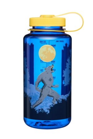 32oz Wide Mouth Mythical Creatures Bottles - Cornflower with Yellow Werewolf